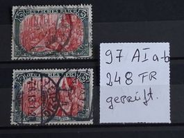 Repräsentative Darstellung Mi-Nr.97 l a/b Gestempelt geprüft