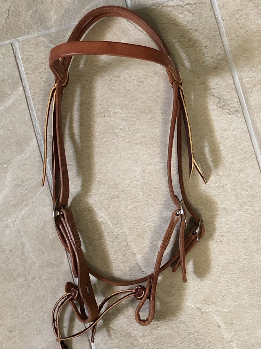 Briglie & Cavezze: Western Kopfstück Leder – Nuovo e nell'imballaggio originale da Schlossrued venduto da River-Tack-1