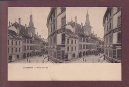 LAUSANNE - Carte stereo - Hôtel de Ville