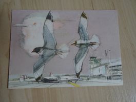 Postkarte Flughafen Zürich gestempelt 30.8.53