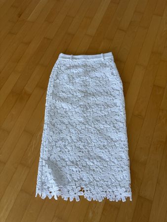 Weisser Spitzenrock von H&M, Grösse 36