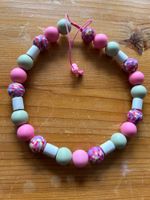 EM-Keramikkette für Hunde & Katzen mit rosa u. mint