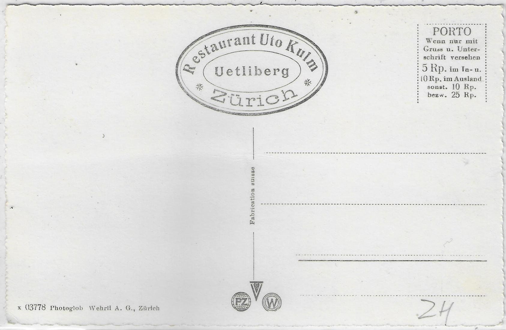 Cartes postales: Uetliberg - Nebelmeer – D'occasion à Ettingen par Kartenplanet 1