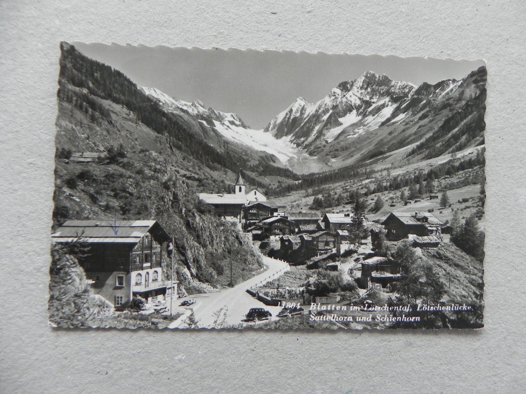Cartoline postali: Ansichtskarte Karte Blatten Lötschenthal VS Wallis 1958 – Usato da Siebnen venduto da krimsie
