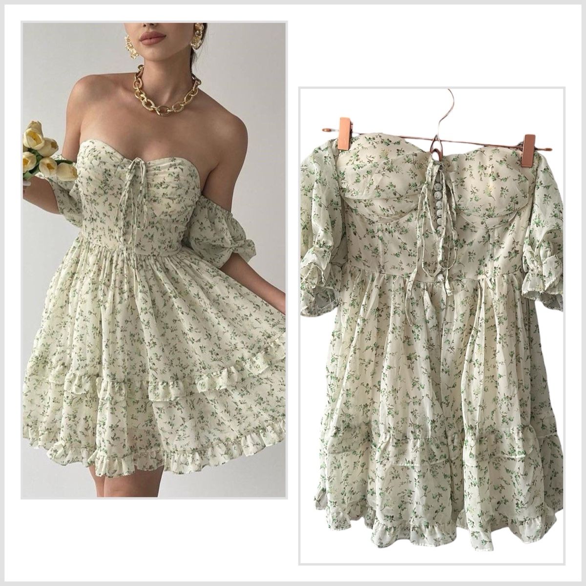 Vestiti: Kleid mit Blumen,schulterfrei, Grösse S-M – Nuovo e nell'imballaggio originale da unterentfelden venduto da leyla08