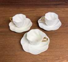 Coalport England Teetasse mit Unterteller, 3er Set