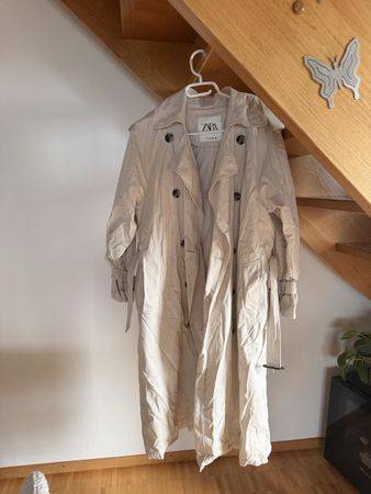 Manteau long Zara beige taille XS utilisé