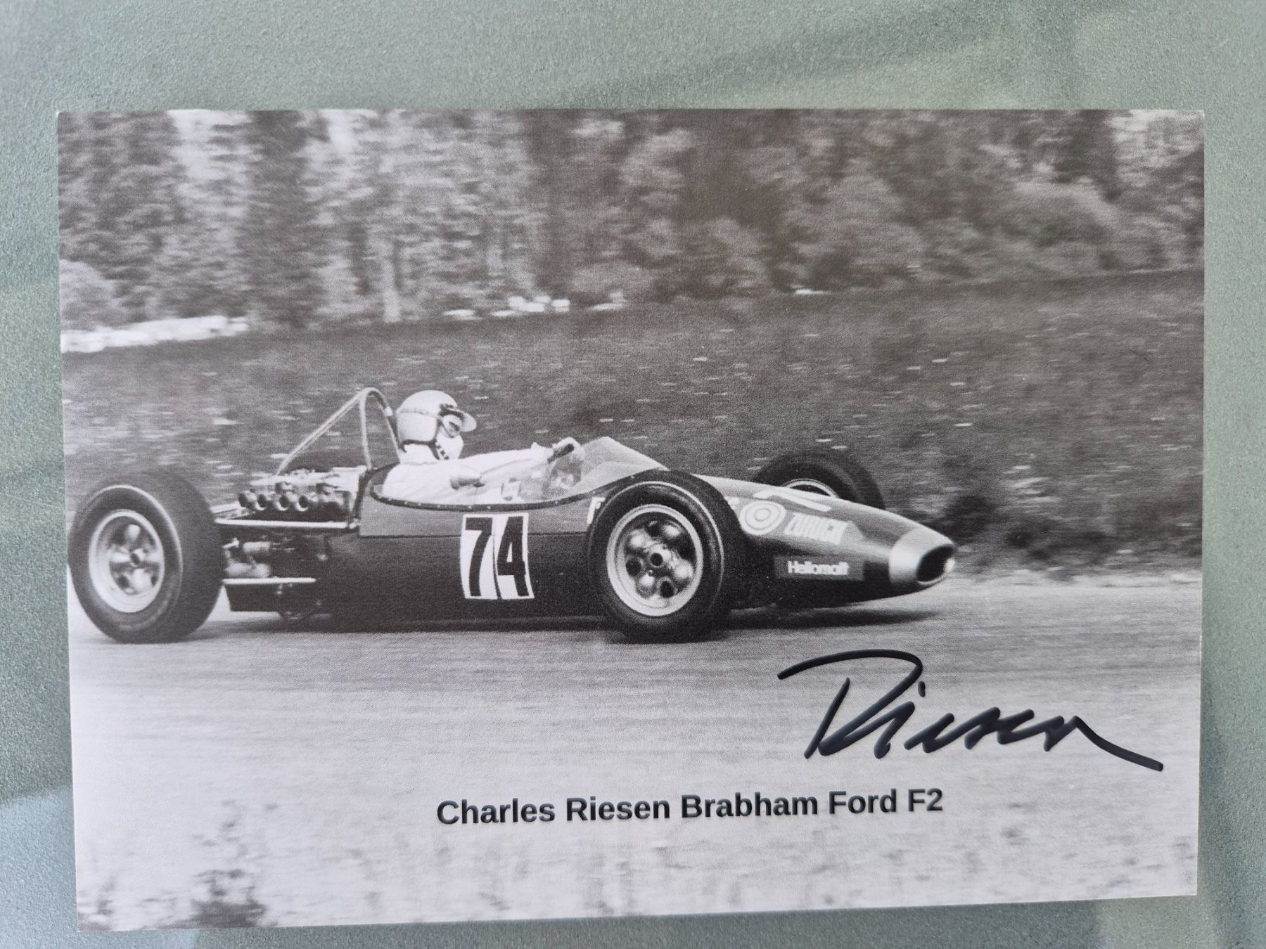 Autographes: Charles Riesen; Brabham Ford F2 1969 – D'occasion à Oberbuchsiten par laffite54 2