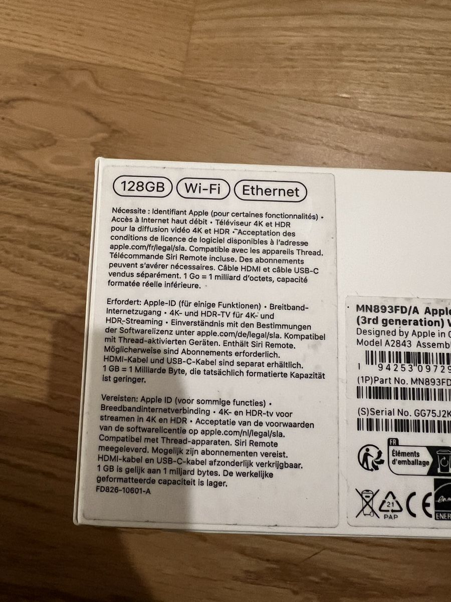 Apple Audio- & Mediensysteme: Apple TV 4K (3rd Gen) 128GB, Ethernet – Gebraucht aus Winterthur von flavio.carnuccio 2