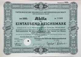 Thüringische Zellwolle AG, Schwarza - 1939