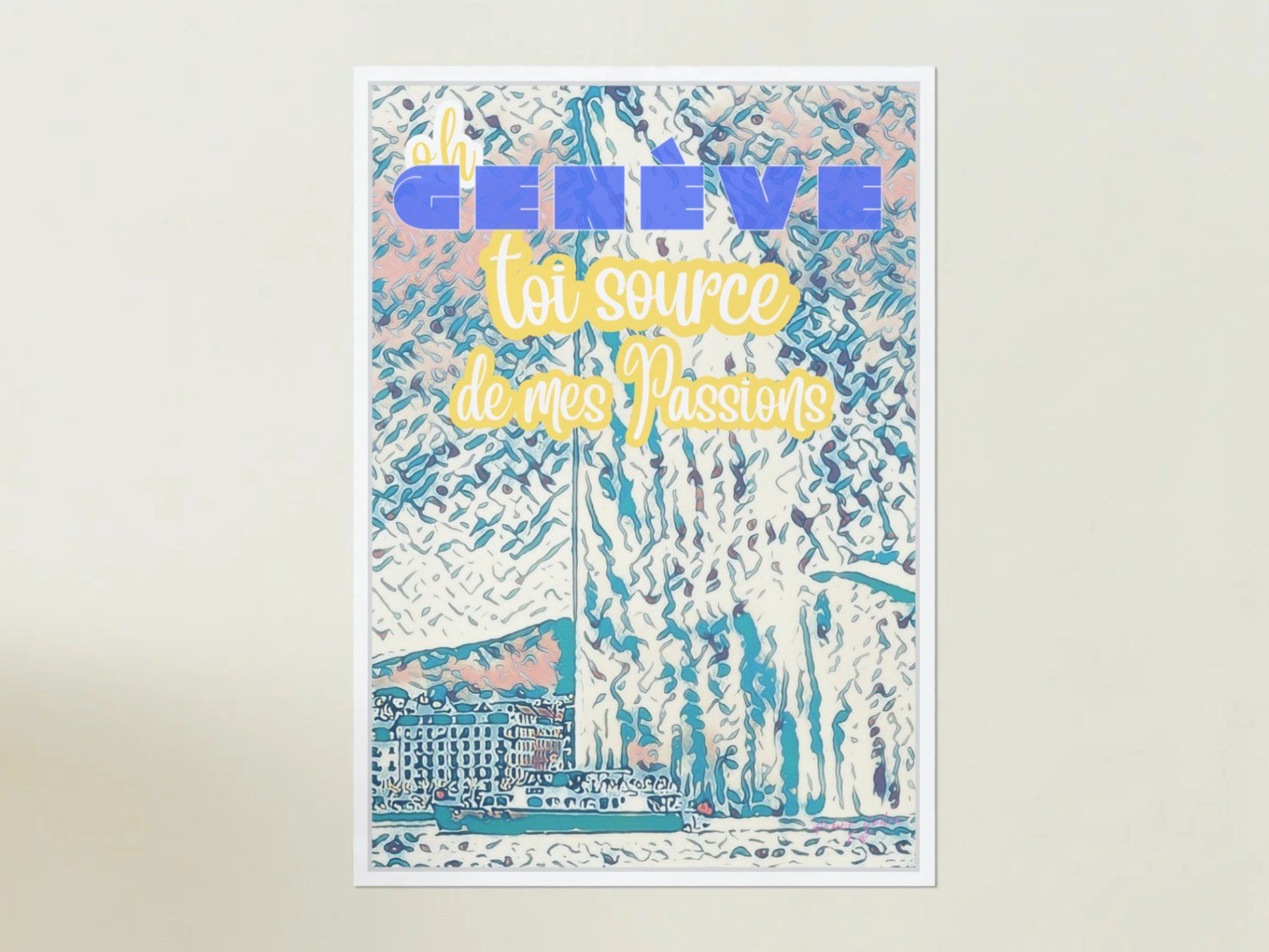 Poster & Bilder: ein Hanni Gehrn Poster von Genf – Neu und originalverpackt aus Zürich von Posterrama 4