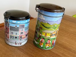 2 HERMET vintage Swiss Made Vorrats Dose APPENZELL / PARIS