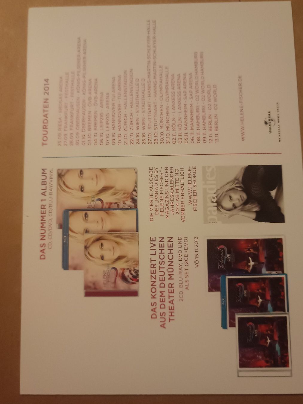 Autogramme: Helene Fischer - handsigniert – Gebraucht aus Menziken von Artographs 1