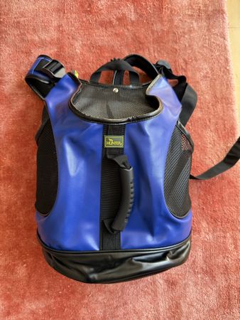 Hunter Hunde Katzen Transport Rucksack Tasche blau