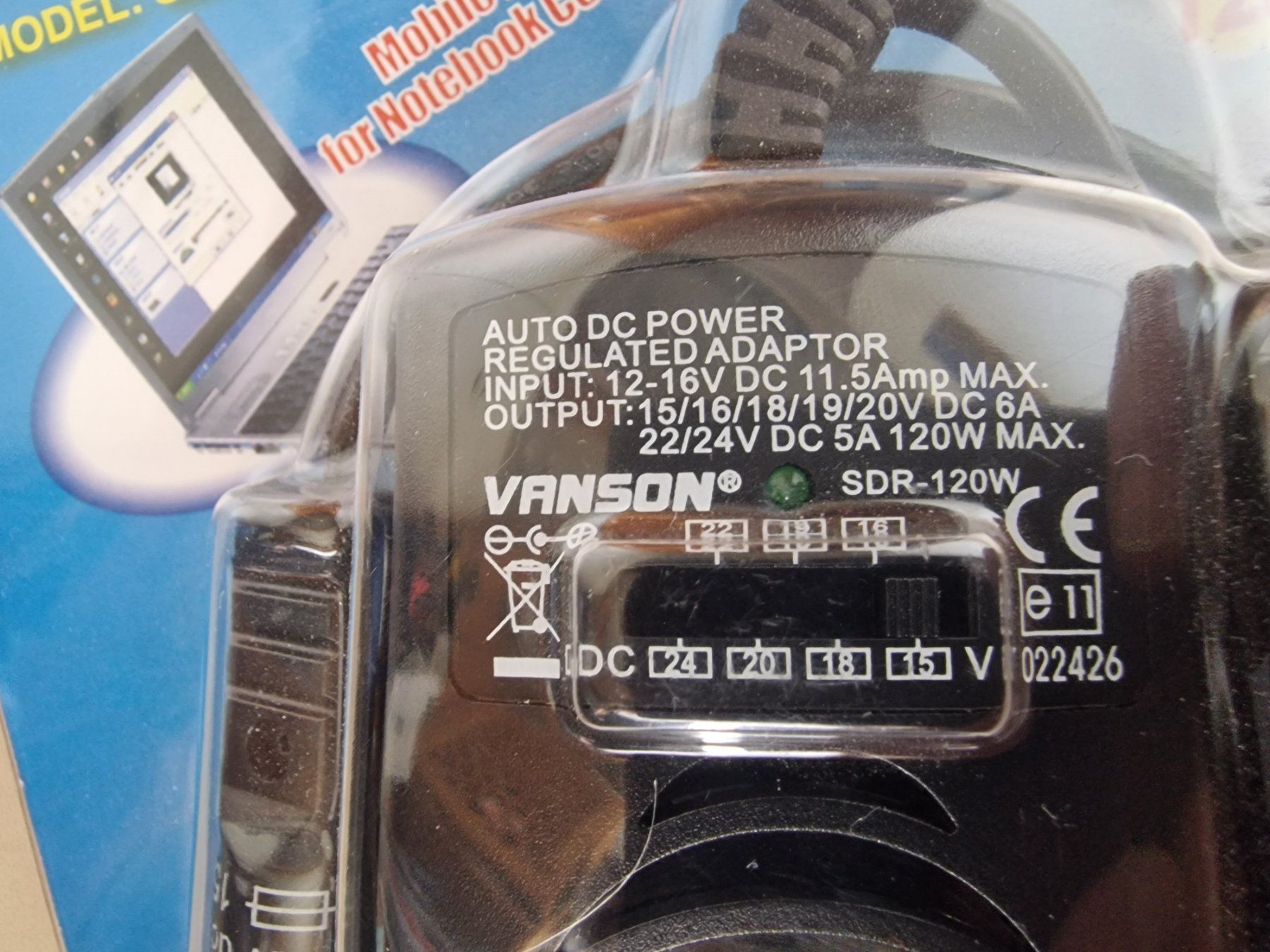 PC: Vanson SDR-120W AUTO POWER ADAPTOR FOR NOTEBOOK COMPUTERS – Nuovo e nell'imballaggio originale da Stein am Rhein venduto da Sab1 2