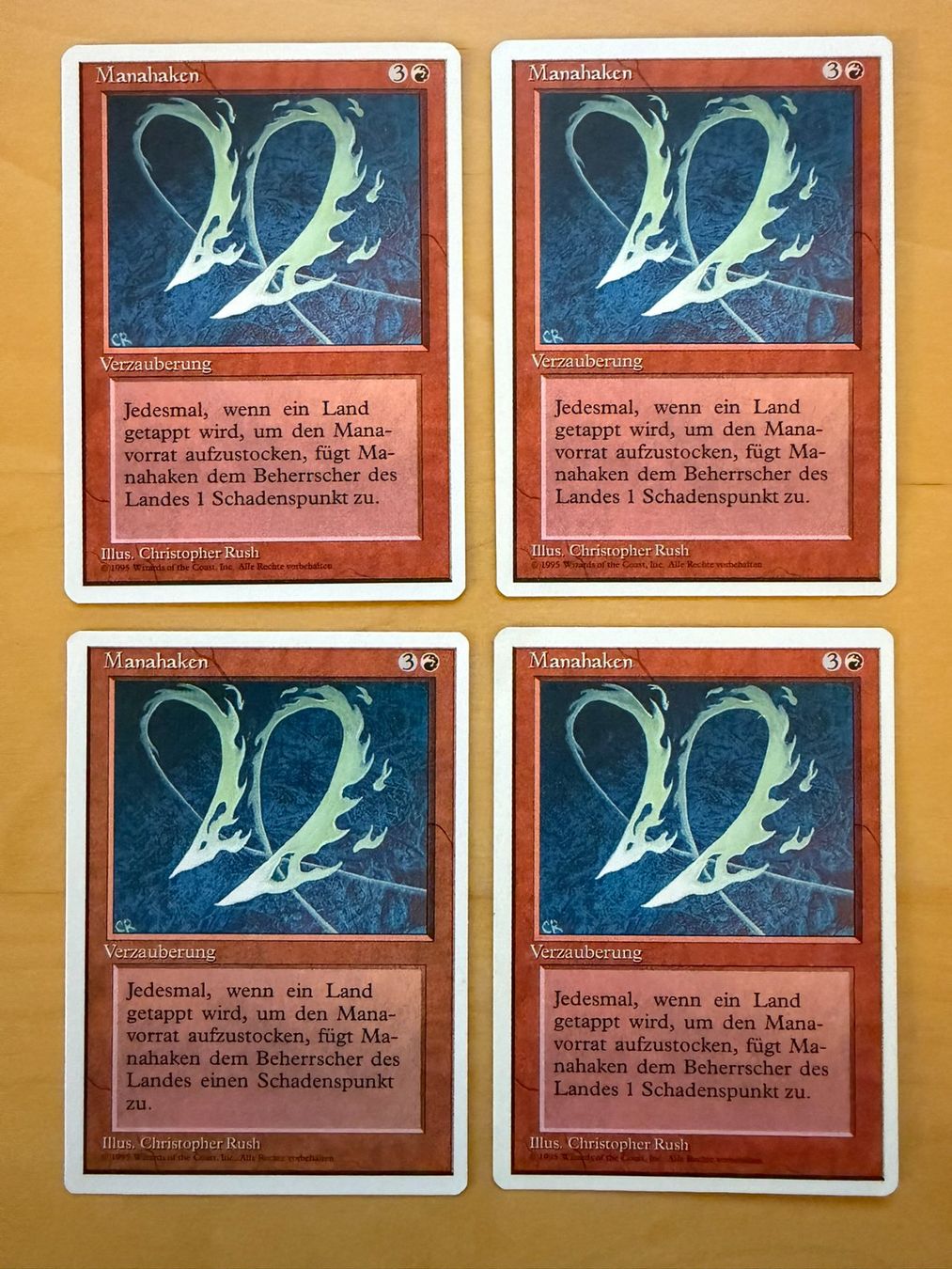 Magic The Gathering Carte collezionabili: 4x Manahaken // Manabarbs // 4th Edition // Magic – Usato da Binz venduto da Tempelritter