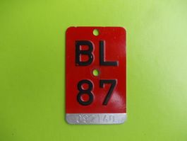 Velonummer / Fahrradnummer BL 87