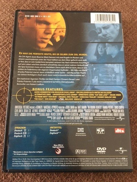 Tutti i DVDs: Bourne Identität Dvd gebraucht – Usato da Uitikon Waldegg venduto da snake1987 1