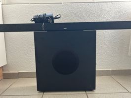 Teufel Soundbar Subwoofer Komplettset mit Netzteil Fernbedie