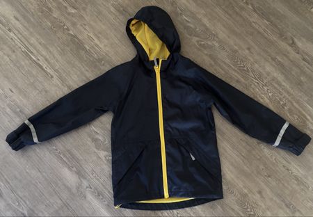 Dunkelblaue Kinder Regenjacke, Gr. 122, wasserdicht,