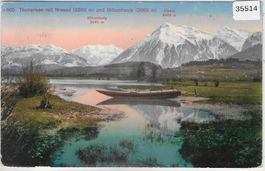 Thunersee mit Niesen - Litho - PJ Frankatur 1915