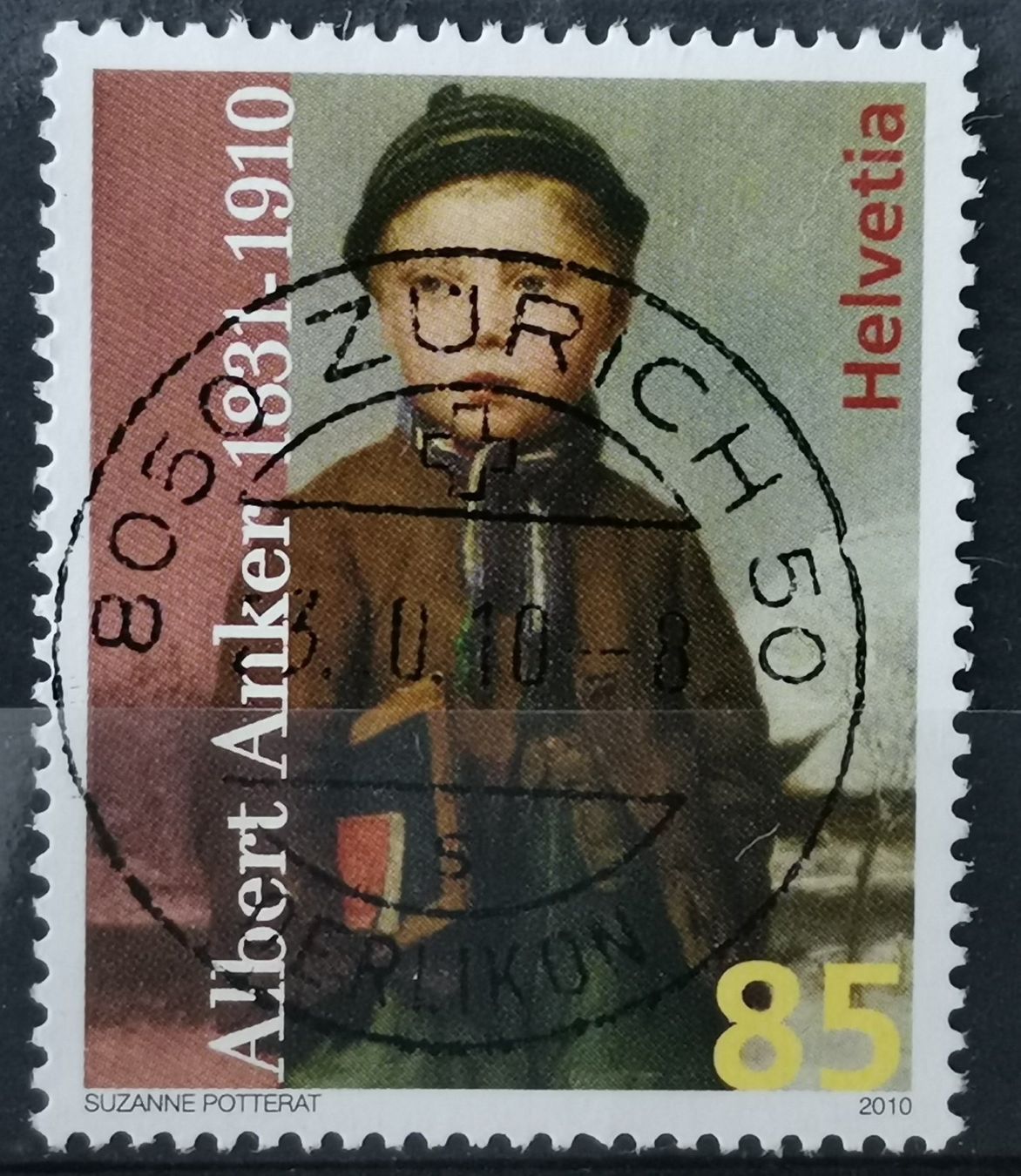 Tutti i francobolli: 2010 Todestag Albert Anker Vollstempel – Usato da Dübendorf venduto da goeggi79
