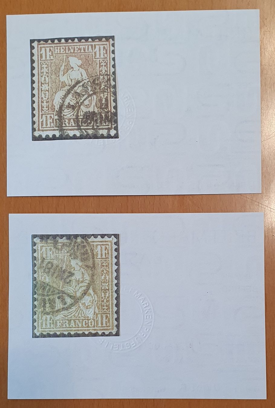 Alle Briefmarken: Sitzende Helvetia 36 + 36a mit Befund – Gebraucht aus Kreuzlingen von Rschweiz1 4