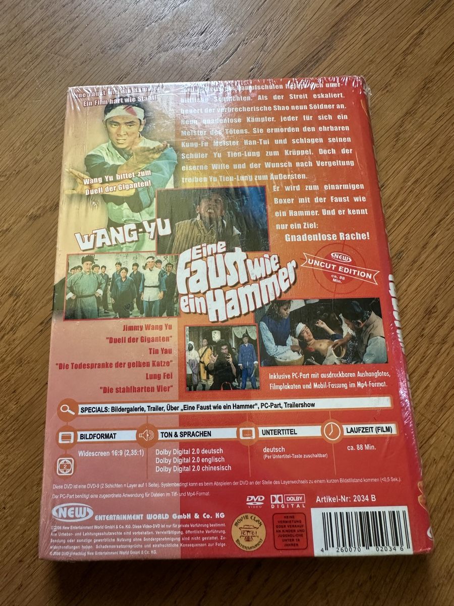 Alle DVDs: Eine Faust wie ein Hammer neu OVP kl.Hartbox – Neu und originalverpackt aus Benken ZH von Audi-erich 1