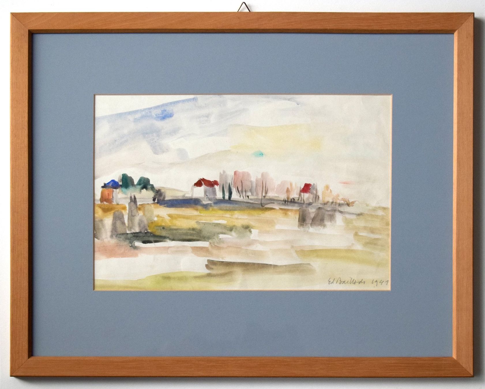 Dipinti: TOP Edouard Baillods Minimalistische Landschaft – Usato da Zürich venduto da Kunstvoll