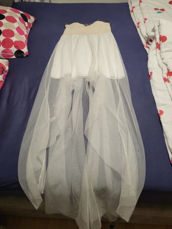 Weisses abendkleid coctail kleid weis xl