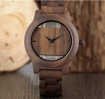 Quarz-Armband Uhr aus Holz contemporain Stil