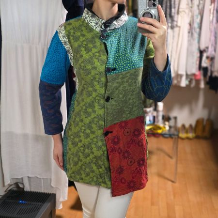 Macha Unikat-Jacke aus Baumwolle – warm & gefüttert