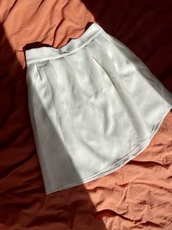 Benetton Jupe/Rock, weiss/écru, Gr. S/M, business casual