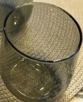 2 graue Waterdrop Gläser unbenutzt