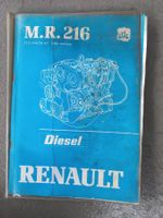 Oldtimer Renault Werkstatthandbuch Diesel - Motor M.R.216
