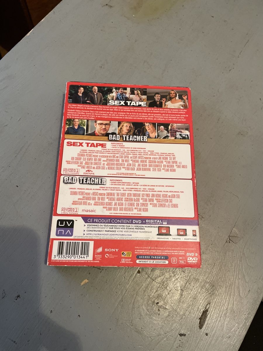 Tutti i DVDs: DVD coffret 2 films sextape/bad teacher  – Usato da moudon venduto da faucheur2 1