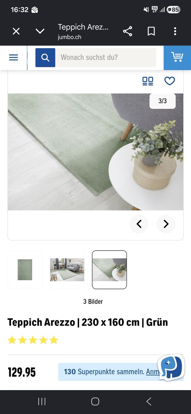 Tapis: Teppich Salbeigrün – Neuf (Voir description) à Kiesen par leana.wa 3