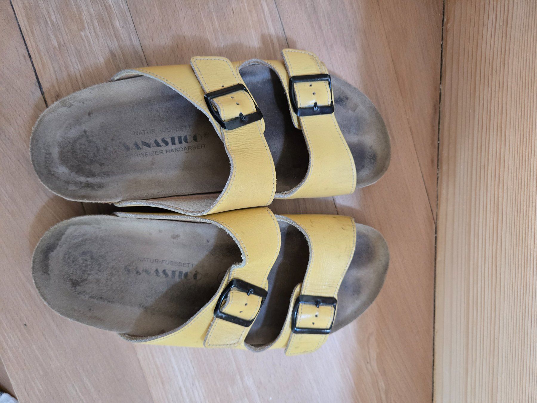 Scarpe da uomo: Sanastico Ledersandalen Gr. 43 – Usato da Unterterzen venduto da elebo 1
