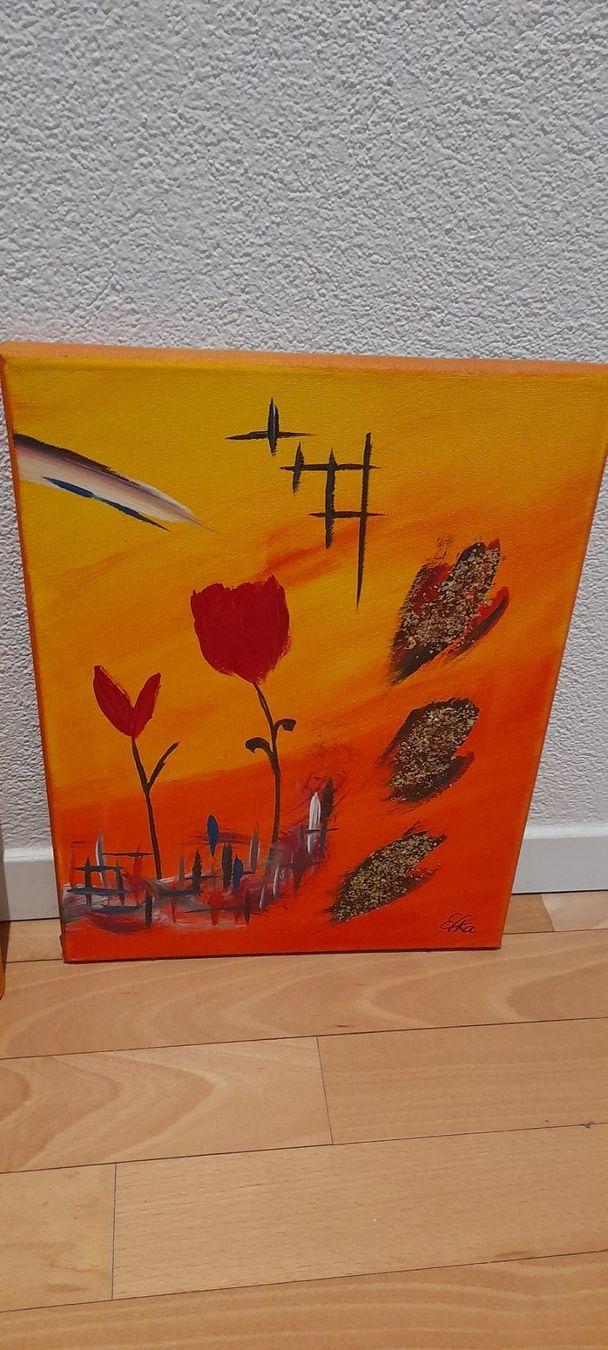 Tableaux: Anna Efka Acrylbild Fleur Princess – D'occasion à Schiers par Carmela8 3