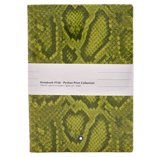 Montblanc Blocchi: NEU-MONTBLANC Notebook #146, Python Print, Green, lined-OVP – Nuovo e nell'imballaggio originale da Kilchberg ZH venduto da Luxury-Goods-CH