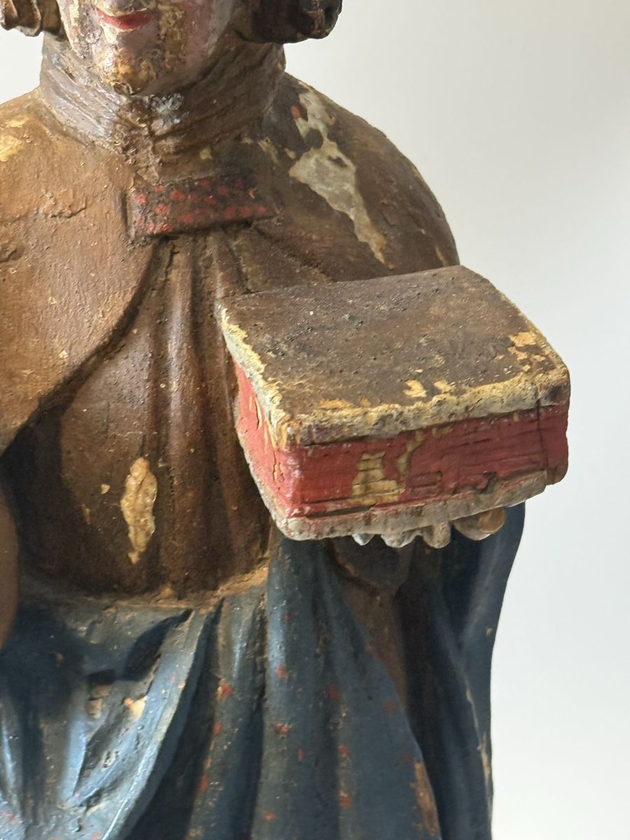 Statuette: Alte geschnitzte Bischofsfigur Holz ca. 60 cm – Usato da Grenchen venduto da swiss.antiques 2