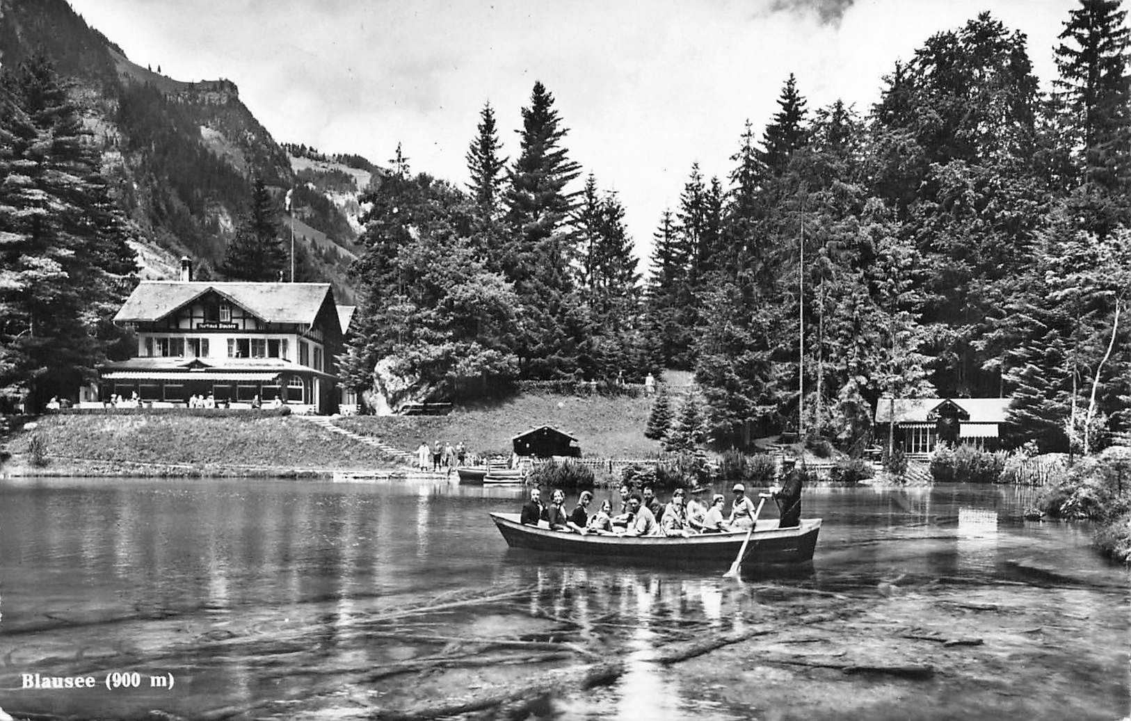Cartoline postali: Kandergrund BE Blausee mit Ausflugsboot AK – Usato da Biasca venduto da Blenio71