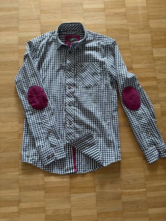 Oktoberfest Hemd Wiesenkonig mit Ellbogenpatches Gr. 37/38