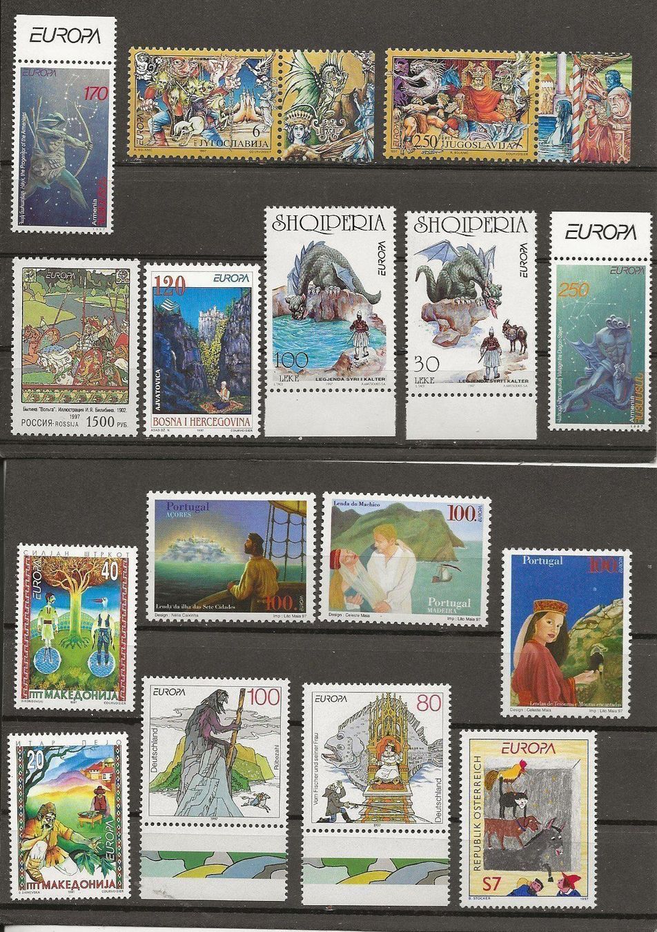 Tous les timbres: Europa Lot année1997 ** – Neuf (Voir description) à Sion par PierreP01 2