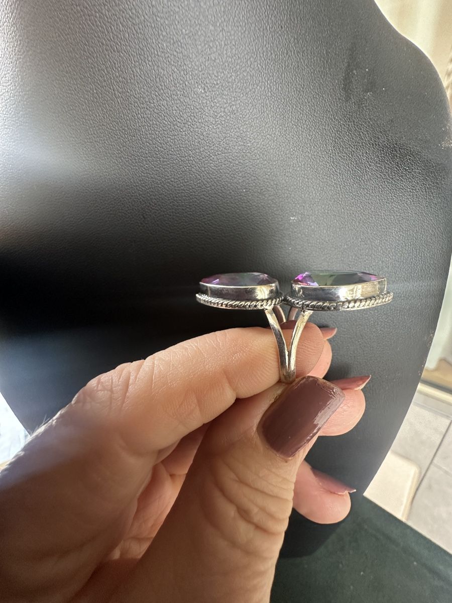 Anelli: Doppelter Mystic Topas Ring, Grösse  57-58, Silber 925 – Nuovo e nell'imballaggio originale da Kriens venduto da Hortensie6 2