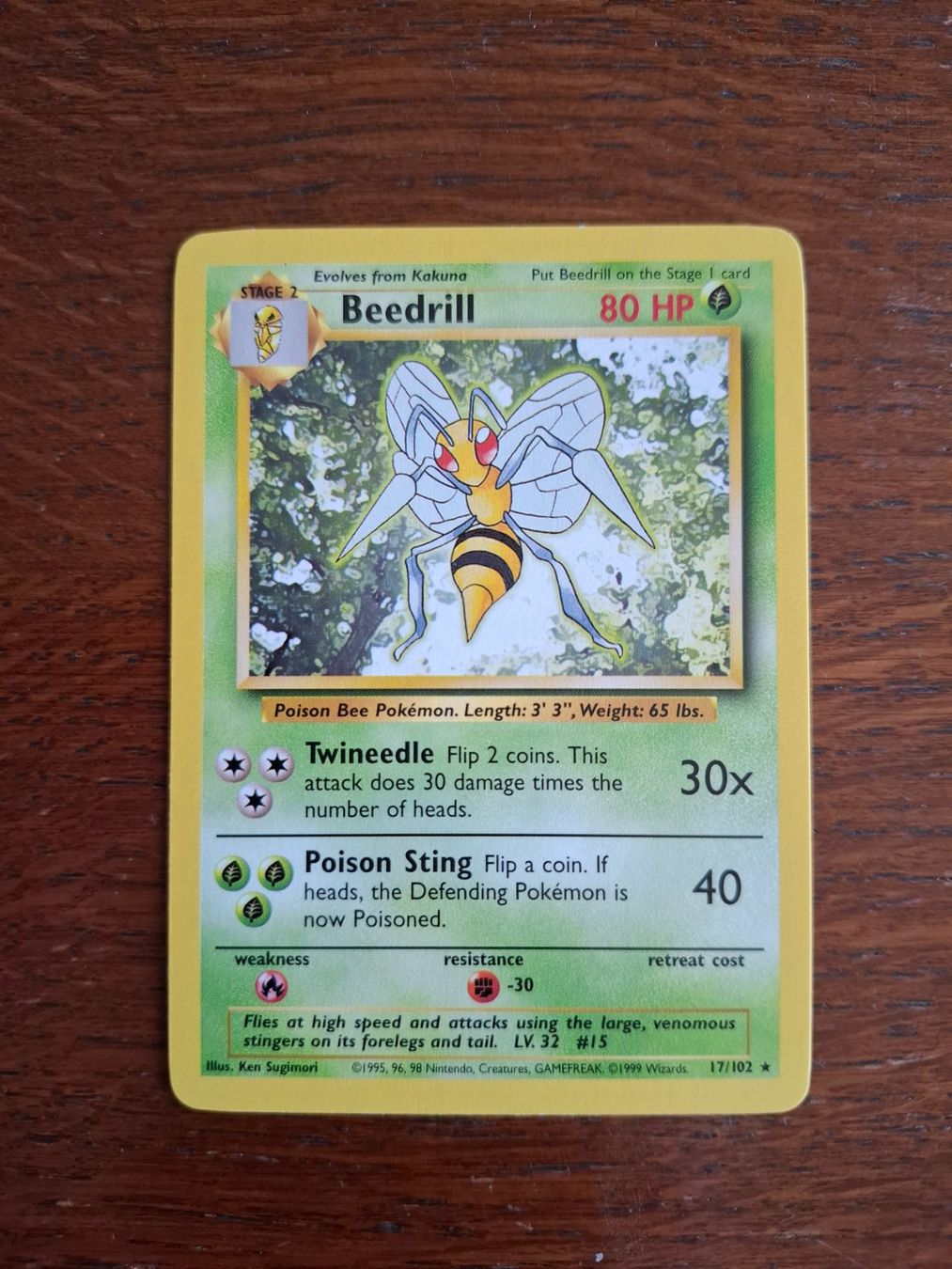 Pokémon Sammelbilder & Trading cards: Pokemon Beedrill Base Set 17/102 – Gebraucht aus Giornico von ale_lc8k