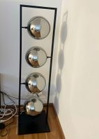 Stylische Kugellampe Stehleuchte Schwarz/Chrom – Top Zustand