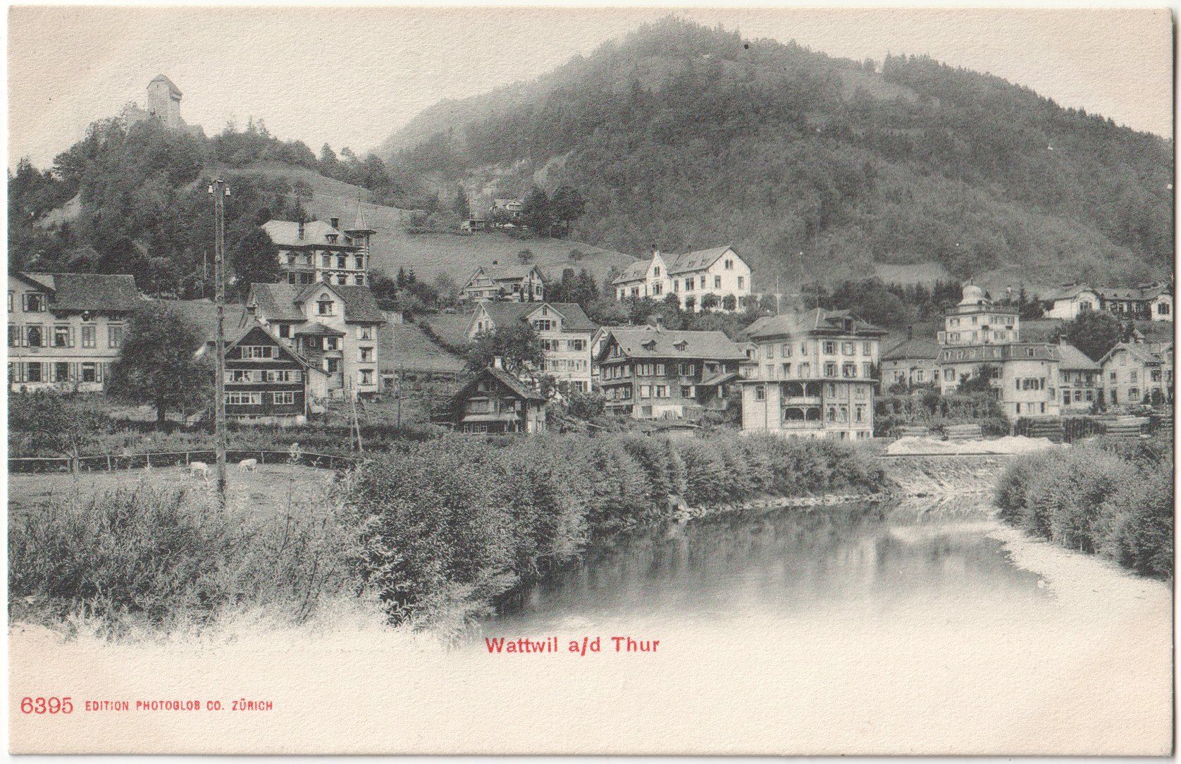 Cartoline postali: WATTWIL: Quartier an der Thur ~1910 – Usato da Engelburg venduto da Swisscards 1