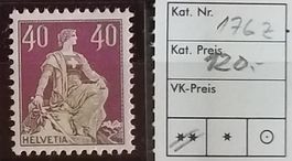 W) 176z, Sitzende Helvetia postfrisch Kt. 120.-