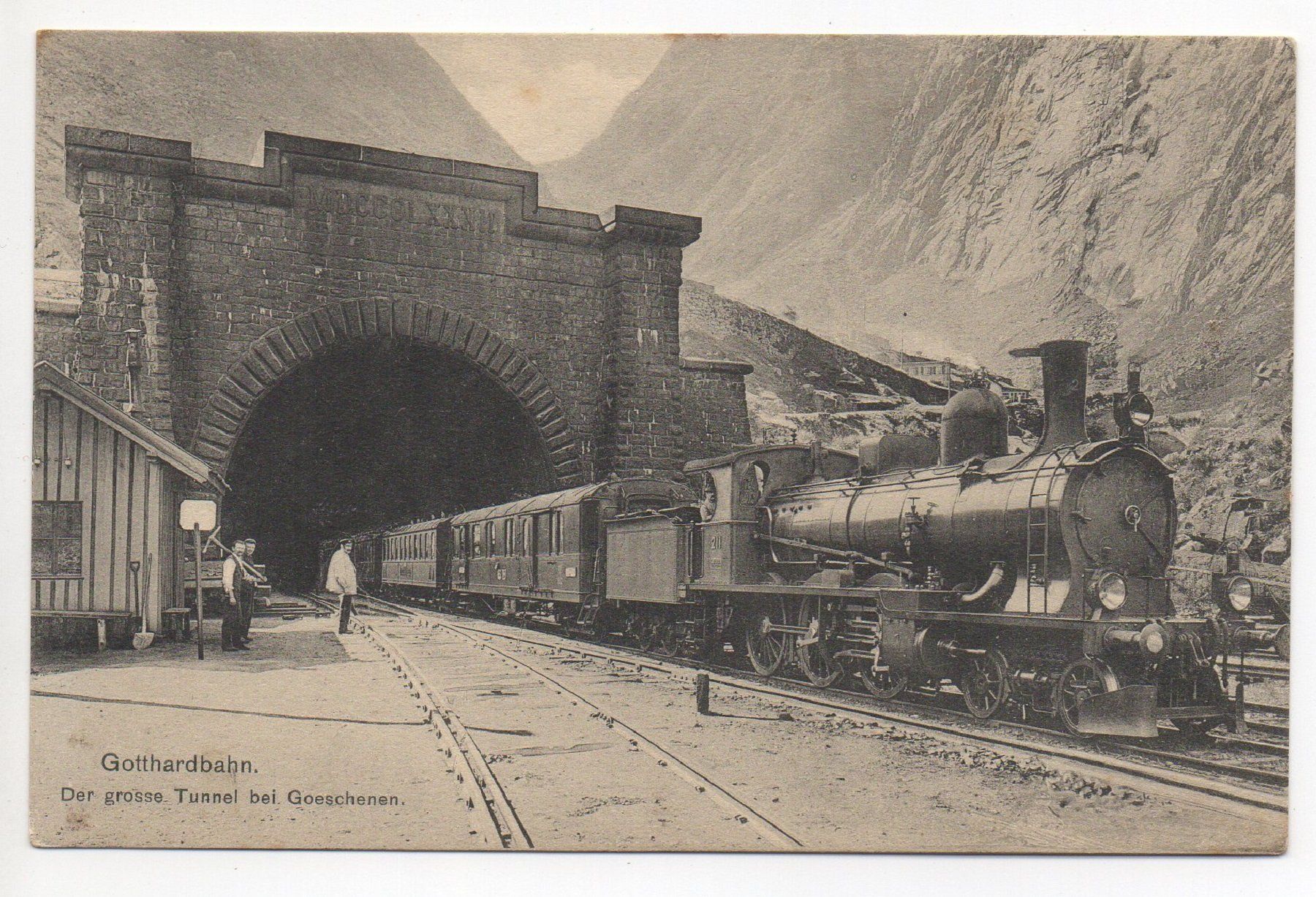 Cartoline postali: GOTTHARDBAHN Der grosse Tunnel bei Göschenen – Nuovo (secondo la descrizione) da Jona venduto da philajona